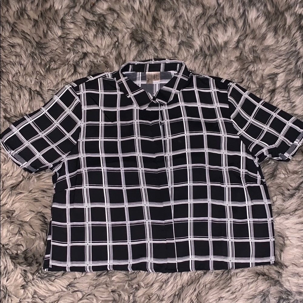 Button down Crop top